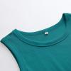 imageANRABESS Womens Sleeveless High Neck Tank Tops Fashion Summer Casual Basic Slim Fit Ribbed Racerback Top Shirt ClothesTeal