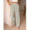 imageANRABESS Womens Striped Gingham Pants 2025 Pajama Lounge Boxer Pants Cute Comfy PJ Bottoms with Pockets Y2K Plaid OutfitsArmy Green White Plaid