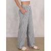 imageANRABESS Womens Striped Gingham Pants 2025 Pajama Lounge Boxer Pants Cute Comfy PJ Bottoms with Pockets Y2K Plaid OutfitsBlack White Stripe
