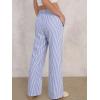 imageANRABESS Womens Striped Gingham Pants 2025 Pajama Lounge Boxer Pants Cute Comfy PJ Bottoms with Pockets Y2K Plaid OutfitsBlue White Stripe