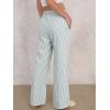 imageANRABESS Womens Striped Gingham Pants 2025 Pajama Lounge Boxer Pants Cute Comfy PJ Bottoms with Pockets Y2K Plaid OutfitsGreen White Stripe