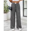 imageANRABESS Womens Striped Gingham Pants 2025 Pajama Lounge Boxer Pants Cute Comfy PJ Bottoms with Pockets Y2K Plaid OutfitsMulti Black Plaid