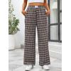 imageANRABESS Womens Striped Gingham Pants 2025 Pajama Lounge Boxer Pants Cute Comfy PJ Bottoms with Pockets Y2K Plaid OutfitsMulti Coffee Plaid