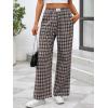 imageANRABESS Womens Striped Gingham Pants 2025 Pajama Lounge Boxer Pants Cute Comfy PJ Bottoms with Pockets Y2K Plaid OutfitsMulti Coffee Plaid