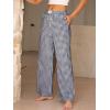 imageANRABESS Womens Striped Gingham Pants 2025 Pajama Lounge Boxer Pants Cute Comfy PJ Bottoms with Pockets Y2K Plaid OutfitsNavy Blue White Plaid