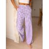 imageANRABESS Womens Striped Gingham Pants 2025 Pajama Lounge Boxer Pants Cute Comfy PJ Bottoms with Pockets Y2K Plaid OutfitsPurple White Plaid