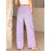 imageANRABESS Womens Striped Gingham Pants 2025 Pajama Lounge Boxer Pants Cute Comfy PJ Bottoms with Pockets Y2K Plaid OutfitsPurple White Plaid
