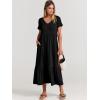 imageANRABESS Womens Summer Casual Short Sleeve T Shirts Maxi Dress Flowy V Neck Tiered Beach Vacation Sundress 2025 OutfitsBlack