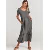 imageANRABESS Womens Summer Casual Short Sleeve T Shirts Maxi Dress Flowy V Neck Tiered Beach Vacation Sundress 2025 OutfitsGrey