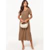 imageANRABESS Womens Summer Casual Short Sleeve T Shirts Maxi Dress Flowy V Neck Tiered Beach Vacation Sundress 2025 OutfitsLight Brown