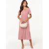 imageANRABESS Womens Summer Casual Short Sleeve T Shirts Maxi Dress Flowy V Neck Tiered Beach Vacation Sundress 2025 OutfitsLight Pink