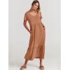 imageANRABESS Womens Summer Casual Short Sleeve T Shirts Maxi Dress Flowy V Neck Tiered Beach Vacation Sundress 2025 OutfitsLight Rust
