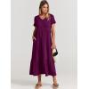 imageANRABESS Womens Summer Casual Short Sleeve T Shirts Maxi Dress Flowy V Neck Tiered Beach Vacation Sundress 2025 OutfitsPurple