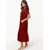 imageANRABESS Womens Summer Casual Short Sleeve T Shirts Maxi Dress Flowy V Neck Tiered Beach Vacation Sundress 2025 OutfitsWine Red Burgundy