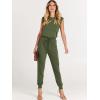 imageANRABESS Womens Summer Sleeveless Jumpsuits Casual Dressy Stretchy Crewneck Rompers One Piece Outfits Fall Fashion 2025Army Green