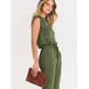 imageANRABESS Womens Summer Sleeveless Jumpsuits Casual Dressy Stretchy Crewneck Rompers One Piece Outfits Fall Fashion 2025Army Green