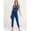 imageANRABESS Womens Summer Sleeveless Jumpsuits Casual Dressy Stretchy Crewneck Rompers One Piece Outfits Fall Fashion 2025Blue