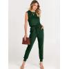imageANRABESS Womens Summer Sleeveless Jumpsuits Casual Dressy Stretchy Crewneck Rompers One Piece Outfits Fall Fashion 2025Green
