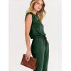 imageANRABESS Womens Summer Sleeveless Jumpsuits Casual Dressy Stretchy Crewneck Rompers One Piece Outfits Fall Fashion 2025Green