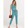imageANRABESS Womens Summer Sleeveless Jumpsuits Casual Dressy Stretchy Crewneck Rompers One Piece Outfits Fall Fashion 2025Lake