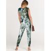 imageANRABESS Womens Summer Sleeveless Jumpsuits Casual Dressy Stretchy Crewneck Rompers One Piece Outfits Fall Fashion 2025Tie Dye Armygreen