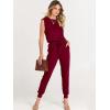 imageANRABESS Womens Summer Sleeveless Jumpsuits Casual Dressy Stretchy Crewneck Rompers One Piece Outfits Fall Fashion 2025Wine Red
