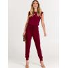 imageANRABESS Womens Summer Sleeveless Jumpsuits Casual Dressy Stretchy Crewneck Rompers One Piece Outfits Fall Fashion 2025Wine Red