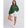imageANRABESS Womens Sweatshirts Crewneck Fleece Oversized Pullover Sweaters Fall Winter Cute Tops Teen Girls Preppy Clothes 2025Dark Green