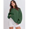 imageANRABESS Womens Sweatshirts Crewneck Fleece Oversized Pullover Sweaters Fall Winter Cute Tops Teen Girls Preppy Clothes 2025Dark Green