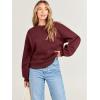 imageANRABESS Womens Sweatshirts Crewneck Fleece Oversized Pullover Sweaters Fall Winter Cute Tops Teen Girls Preppy Clothes 2025Deep Red