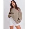 imageANRABESS Womens Sweatshirts Crewneck Fleece Oversized Pullover Sweaters Fall Winter Cute Tops Teen Girls Preppy Clothes 2025Khaki Brown