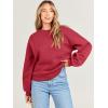 imageANRABESS Womens Sweatshirts Crewneck Fleece Oversized Pullover Sweaters Fall Winter Cute Tops Teen Girls Preppy Clothes 2025Red