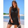 imageANRABESS Womens Swimsuit Cover Up Sleeveless Knit 2025 Summer Outfits Swimwear Bathing Suit Coverup Crochet Beach DressBlack