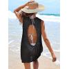 imageANRABESS Womens Swimsuit Cover Up Sleeveless Knit 2025 Summer Outfits Swimwear Bathing Suit Coverup Crochet Beach DressBlack
