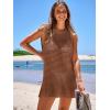 imageANRABESS Womens Swimsuit Cover Up Sleeveless Knit 2025 Summer Outfits Swimwear Bathing Suit Coverup Crochet Beach DressBrown