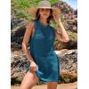 imageANRABESS Womens Swimsuit Cover Up Sleeveless Knit 2025 Summer Outfits Swimwear Bathing Suit Coverup Crochet Beach DressCyan