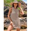 imageANRABESS Womens Swimsuit Cover Up Sleeveless Knit 2025 Summer Outfits Swimwear Bathing Suit Coverup Crochet Beach DressKhaki