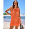imageANRABESS Womens Swimsuit Cover Up Sleeveless Knit 2025 Summer Outfits Swimwear Bathing Suit Coverup Crochet Beach DressOrange