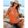 imageANRABESS Womens Swimsuit Cover Up Sleeveless Knit 2025 Summer Outfits Swimwear Bathing Suit Coverup Crochet Beach DressOrange