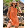 imageANRABESS Womens Swimsuit Cover Up Sleeveless Knit 2025 Summer Outfits Swimwear Bathing Suit Coverup Crochet Beach DressOrange