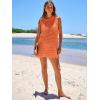 imageANRABESS Womens Swimsuit Cover Up Sleeveless Knit 2025 Summer Outfits Swimwear Bathing Suit Coverup Crochet Beach DressOrange