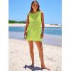 imageANRABESS Womens Swimsuit Cover Up Sleeveless Knit 2025 Summer Outfits Swimwear Bathing Suit Coverup Crochet Beach DressPea Green