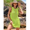 imageANRABESS Womens Swimsuit Cover Up Sleeveless Knit 2025 Summer Outfits Swimwear Bathing Suit Coverup Crochet Beach DressPea Green