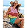 imageANRABESS Womens Swimsuit Cover Up Sleeveless Knit 2025 Summer Outfits Swimwear Bathing Suit Coverup Crochet Beach DressRainbow