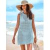 imageANRABESS Womens Swimsuit Cover Up Sleeveless Knit 2025 Summer Outfits Swimwear Bathing Suit Coverup Crochet Beach DressSky Blue