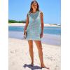imageANRABESS Womens Swimsuit Cover Up Sleeveless Knit 2025 Summer Outfits Swimwear Bathing Suit Coverup Crochet Beach DressSky Blue