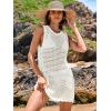 imageANRABESS Womens Swimsuit Cover Up Sleeveless Knit 2025 Summer Outfits Swimwear Bathing Suit Coverup Crochet Beach DressWhite
