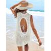 imageANRABESS Womens Swimsuit Cover Up Sleeveless Knit 2025 Summer Outfits Swimwear Bathing Suit Coverup Crochet Beach DressWhite