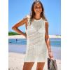 imageANRABESS Womens Swimsuit Cover Up Sleeveless Knit 2025 Summer Outfits Swimwear Bathing Suit Coverup Crochet Beach DressWhite