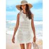 imageANRABESS Womens Swimsuit Cover Up Sleeveless Knit 2025 Summer Outfits Swimwear Bathing Suit Coverup Crochet Beach DressWhite